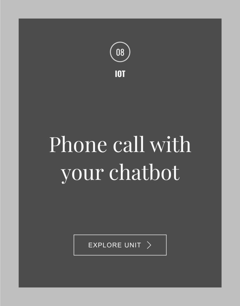 Phone call with your chatbot
